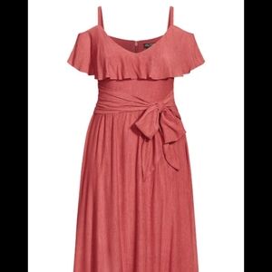 City Cjicc Raspberry Romantic Tie Dress Brand New With Tags